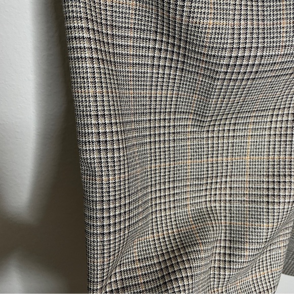 Chico's Glen Plaid Bootcut Trouser Pants Black and Orange Metallic Size 12 - Picture 8 of 10